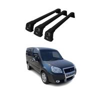 OMAC Barres de Toit compatibles avec Fiat Doblo I 2000-2010 - 2 Barres - Antivol Inclus - Aluminium Argent
