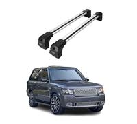 OMAC Barres de Toit compatibles avec Land Rover Range Rover III Vogue L322 2002-2012 - 2 Barres - Antivol Inclus - Aluminium Argent