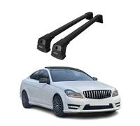OMAC Barres de Toit compatibles avec Mercedes Classe C C204 Coupe 2012-2015 - 2 Barres - Antivol Inclus - Aluminium Noir