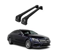 OMAC Barres de Toit compatibles avec Mercedes CLS C218 2011-2017 - 2 Barres - Antivol Inclus - Aluminium Noir