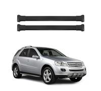 OMAC Barres de toit compatibles avec Mercedes ML W164 2005-2011 - Porte-bagages de toit - Barres transversales en aluminium - Noir