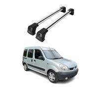 OMAC Barres de Toit compatibles avec Renault Kangoo I 1997-2003 Pre-FL - 2 Barres - Antivol Inclus - Aluminium Argent