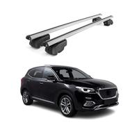 OMAC Barres de Toit en Aluminium pour Audi A4 B7 Avant 2004-2008 - TÜV/DIN 75302:2019 - Antivol Inclus - Charge Max 75 kg - 2 Barres Argent