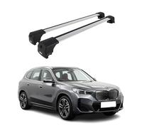 OMAC Barres de Toit en Aluminium pour BMW iX1 U11 2022-2026 - City Crash - ISO/Pas 11154:2006 - Antivol Inclus - Charge Max 75 kg - 2 Barres Argent