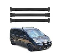 OMAC Barres de Toit en Aluminium pour Citroën Jumpy 2007-2016 - Charge Max 75 kg - 2 Barres Noir