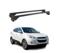 OMAC Barres de Toit en Aluminium pour Hyundai ix35 2010-2015 - TÜV/DIN 75302:2019 - Antivol Inclus - Charge Max 75 kg - 2 Barres Noir
