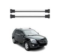 OMAC Barres de toit en aluminium pour Kia Sportage mk2 JE 2005-2010 Gris 2x