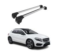 Barres De Toit Transversales Compatible avec Mercedes GLA 2014-2020 Aluminium Gris ABE