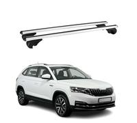 OMAC Barres de Toit en Aluminium pour Skoda Kamiq 2019-2026 - TÜV/DIN 75302:2019 - Antivol Inclus - Charge Max 75 kg - 2 Barres Argent
