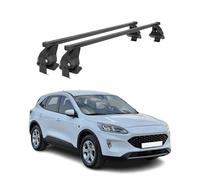 OMAC Barres de Toit en Aluminium pour VW Passat B9 Variant 2024-2026 - City Crash - ISO/Pas 11154:2006 - Antivol Inclus - Charge Max 75 kg - 2 Barres Noir