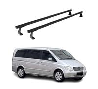 OMAC Barres de Toit Heavy Duty compatibles avec Mercedes Vito W639 2003-2014 - 2 Barres - Aluminium Noir