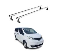 OMAC Barres de Toit Heavy Duty compatibles avec Nissan NV200 2009-2020 - 2 Barres - Aluminium Argent