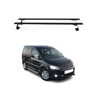 OMAC Barres de Toit Heavy Duty compatibles avec VW Caddy III 2003-2015 Pre-FL - 2 Barres - Acier Noir