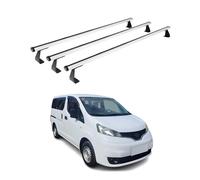 OMAC Barres de Toit Heavy Duty compatibles avec VW T7 Multivan 2021-2026 - 3 Barres - Aluminium Argent
