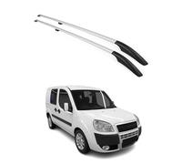 OMAC Barres de Toit longitudinales pour Fiat Doblo 2000-2010 L1 Aluminium Gris 2Pcs