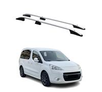 OMAC Barres de Toit longitudinales pour Peugeot Partner Tepee 2008-2018 L1 Alu Gris