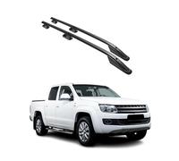 OMAC Barres de Toit longitudinales pour VW Amarok Double Cab 2010-2024 Alu Noir