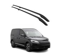OMAC Barres de Toit longitudinales pour VW Caddy 2020-2026 L1 Aluminium Noir 2X
