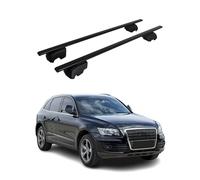 OMAC Barres de Toit pour Audi Q5 8R 2008-2017 - City Crash Tested - ISO Pas 11154:2006 - Antivol Inclus - Charge Max 75 kg - 2 Barres Noir