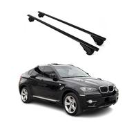 OMAC Barres de Toit pour BMW X6 E71 E72 2007-2014 - Antivol Inclus - Charge Max 75 kg - 2 Barres Noir