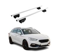 OMAC Barres de Toit pour Cupra Leon Sportstourer 2020-2026 - City Crash Tested - ISO Pas 11154:2006 - Antivol Inclus - Charge Max 75 kg - 2 Barres Argent