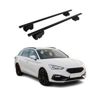 OMAC Barres de Toit pour Cupra Leon Sportstourer 2020-2026 - City Crash Tested - ISO Pas 11154:2006 - Antivol Inclus - Charge Max 75 kg - 2 Barres Noir