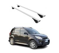 OMAC Barres de Toit pour Daihatsu Terios J200 2006-2013 - TÜV/DIN 75302:2019 - Antivol Inclus - Charge Max 75 kg - 2 Barres Argent