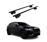 OMAC Barres de Toit pour Jaguar F-Pace 2016-2025 - City Crash Tested - ISO Pas 11154:2006 - Antivol Inclus - Charge Max 75 kg - 2 Barres Noir