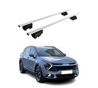 OMAC Barres de Toit pour Kia Sportage mk5 NQ5 2023-2026 - City Crash Tested - ISO Pas 11154:2006 - Antivol Inclus - Charge Max 75 kg - 2 Barres Argent