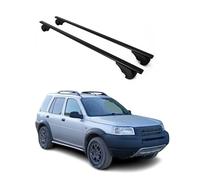 OMAC Barres de Toit pour Land Rover Freelander I L314 1998-2006 - TÜV/DIN 75302:2019 - Antivol Inclus - Charge Max 75 kg - 2 Barres Noir