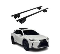 OMAC Barres de Toit pour Lexus UX 2019-2026 - City Crash Tested - ISO Pas 11154:2006 - Antivol Inclus - Charge Max 75 kg - 2 Barres Noir