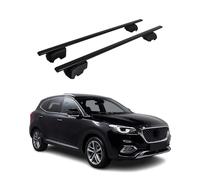 OMAC Barres de Toit pour MG HS I 2018-2024 - City Crash Tested - ISO Pas 11154:2006 - Antivol Inclus - Charge Max 75 kg - 2 Barres Noir
