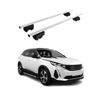 OMAC Barres de Toit pour Peugeot 3008 II 2016-2024 - City Crash Tested - ISO Pas 11154:2006 - Antivol Inclus - Charge Max 75 kg - 2 Barres Argent