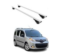 OMAC Barres de Toit pour Renault Kangoo II 2007-2021 - TÜV/DIN 75302:2019 - Antivol Inclus - Charge Max 75 kg - 2 Barres Argent