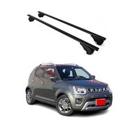 OMAC Barres de Toit pour Suzuki Ignis II 2016-2026 - Antivol Inclus - Charge Max 75 kg - 2 Barres Noir