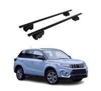 OMAC Barres de Toit pour Suzuki Vitara IV 2015-2025 - City Crash Tested - ISO Pas 11154:2006 - Antivol Inclus - Charge Max 75 kg - 2 Barres Noir