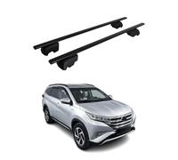 OMAC Barres de Toit pour Toyota Rush 2018-2026 - City Crash Tested - ISO Pas 11154:2006 - Antivol Inclus - Charge Max 75 kg - 2 Barres Noir