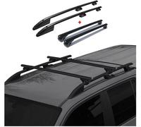 OMAC barres de toit + rails de toit pour Fiat Fiorino Qubo Nemo Bipper aluminium noir 4x