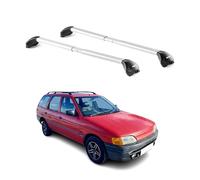 OMAC Barres de Toit transversales certifiées TÜV pour Citroën C5 Aircross 2018-2025 - Verrouillables (4 antivols) - Charge Max 100 kg - Sangle INOX + Protection Caoutchouc Argent