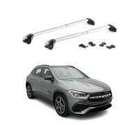 OMAC Barres de Toit transversales certifiées TÜV pour Mercedes GLA H247 2020-2026 - Verrouillables (4 antivols) - Charge Max 100 kg - Fixation Durable Argent
