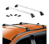 OMAC Barres de Toit transversales certifiées TÜV pour VW Tiguan/Allspace 2007-2023 - Verrouillables (4 antivols) - Charge Max 100 kg - Fixation Durable Argent