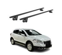 OMAC Barres de Toit transversales en Acier pour Alfa Romeo Giulietta 2010-2020 - Antivol Inclus - Testées City Crash - DIN 75302:2019 - ISO/Pas 11154:2006 - Charge Max 50 kg Noir