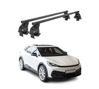 OMAC Barres de Toit transversales en Acier pour Cupra Tavascan 2024-2026 - Antivol Inclus - Testées City Crash - DIN 75302:2019 - ISO/Pas 11154:2006 - Charge Max 50 kg Noir