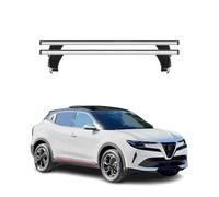 OMAC Barres de Toit transversales en Aluminium pour Alfa Romeo Junior 2024-2026 - Antivol - Rainure en T - Testées City Crash - Charge Max 50 kg Argent