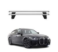 OMAC Barres de Toit transversales en Aluminium pour BMW Série 4 G26 Gran Coupé 2020-2026 - Antivol - Rainure en T - Testées City Crash - Charge Max 75 kg Argent