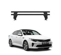 OMAC Barres de Toit transversales en Aluminium pour Kia Optima 2015-2019 - Antivol - Rainure en T - Testées City Crash - Charge Max 50 kg Noir