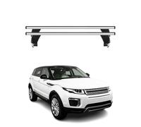 OMAC Barres de Toit transversales en Aluminium pour Land Rover Range Rover Evoque I L538 2012-2018 - Antivol - Rainure en T - Testées City Crash - Charge Max 50 kg Argent