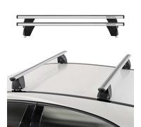 OMAC Barres de Toit transversales en Aluminium pour Mercedes Classe C W206 2021-2026 - Antivol - Rainure en T - Testées City Crash - Charge Max 75 kg Argent