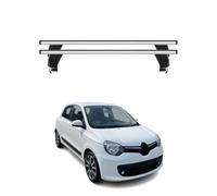 OMAC Barres de Toit transversales en Aluminium pour Renault Twingo III 2014-2024 - Antivol - Rainure en T - Testées City Crash - Charge Max 50 kg Argent