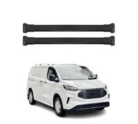 OMAC Barres de Toit transversales pour Ford Transit Custom/Tourneo Custom 2023-2025 Aluminium Noir 2 Pcs